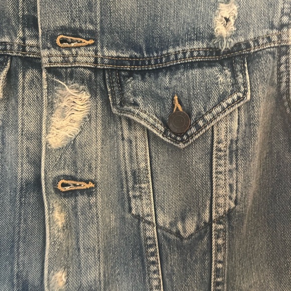 Able Signature Merly Jacket size Small Destructed Denim - Picture 5 of 9